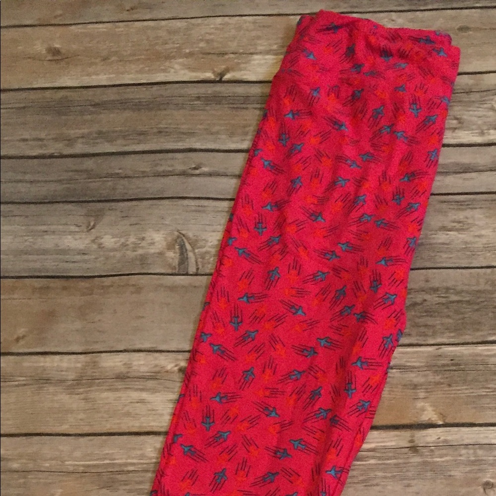 NWT LuLaRoe Ladies Leggings One Size Airplanes